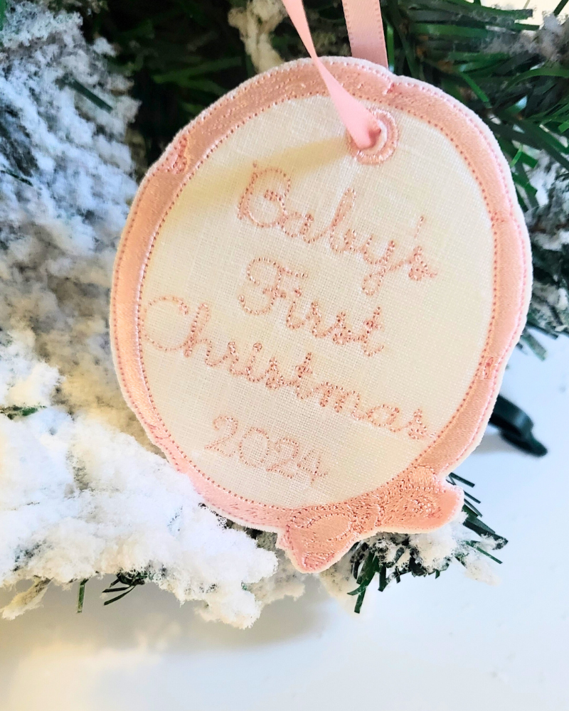 Baby's First Ornament Pink