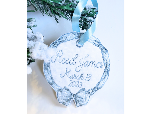 Classic Blue Baby Heirloom Ornament