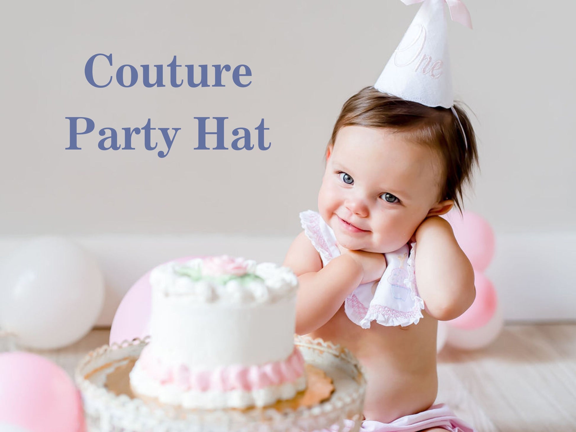 Couture Birthday Party Hat I Custom Keepsake Birthday Party Hat I Design Your Own Party Hat